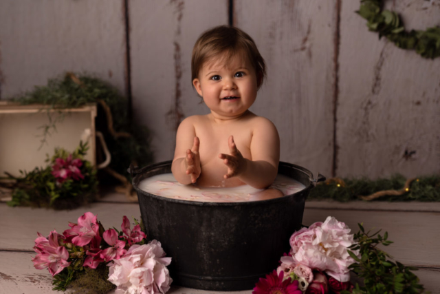 Séance bain de lait enfant